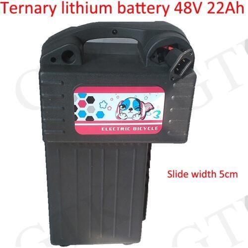 Slide case 48v 22Ah 20Ah li ion battery Ternary sheet-like soft pack battery electric bike ebike 1000w 500w bbs motor scooter