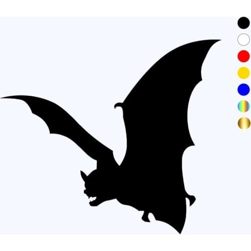 CK2674#17*15cm Bat funny car sticker vinyl decal silver/black car auto stickers for car bumper window car decorations