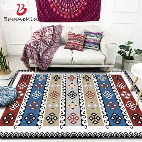 Bubble Kiss 2020 Mediterranean Ethnic Style Colorful Rugs Home Decor Bedroom Bedside Carpet Kids Room Non-slip Floor Mats