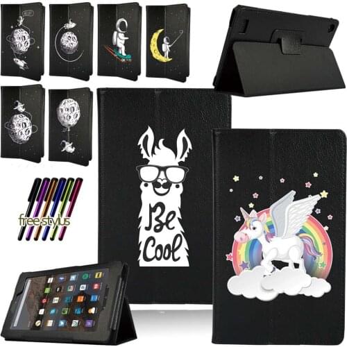 For Amazon Fire 7 (5th/7th/9th)/HD 10 (5th/7th/9th)/HD 8 (6th/7th/8th) Tablet Case Stand Dirt Resistant Cover Case + Free Stylus