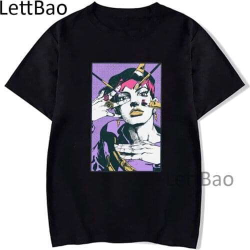 Jojos Bizarre Adventure T Shirt Rohan Kishibe Funny Cartoon T-Shirt Men Women Tops Cotton Harajuku Streetwear Summer T-shirts