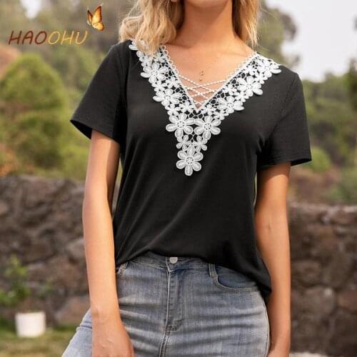 Женские летние футболки HAOOHU China At AliExpress