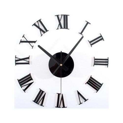 Classic black 3 d DIY Roman numerals wall clock Creative combination of the wall clock DIY clock