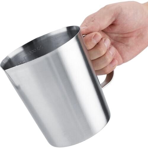 500/1000ml Stainless Steel Milk Frothing Pitcher Espresso Coffee Barista Craft Cappuccino Milk Cream Cup Frothing Jug Pitcher