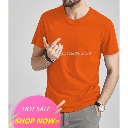 2021 Hot Sale T-Shirts Male Tshirts Men Summer Tee Shirt Women Plain Brand Solid Cotton Orange Girl Short Top Tees Female Lady