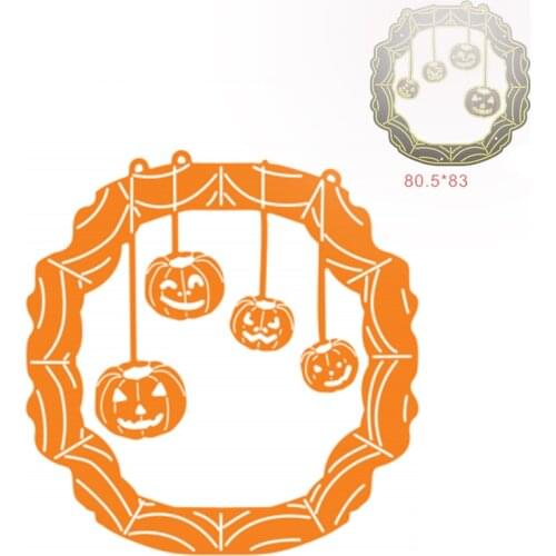 Halloween Pumpkin Frame Metal Cutting Dies Stencils For DIY Decorative Embossing Handcraft Die Template 2021 New