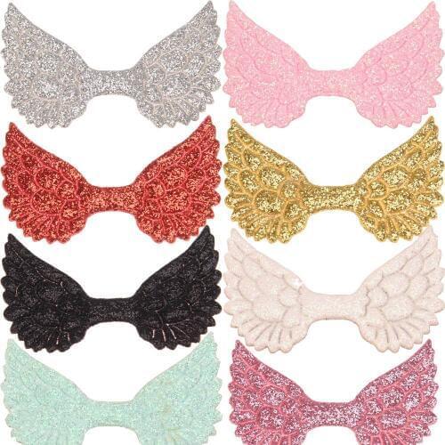 30PCS Mini 3.5cm*4.8cm Angel wing Appliques DIY Headwear Unicorn Hair Accessories Apparel Sewing Patch Boutique Accessories