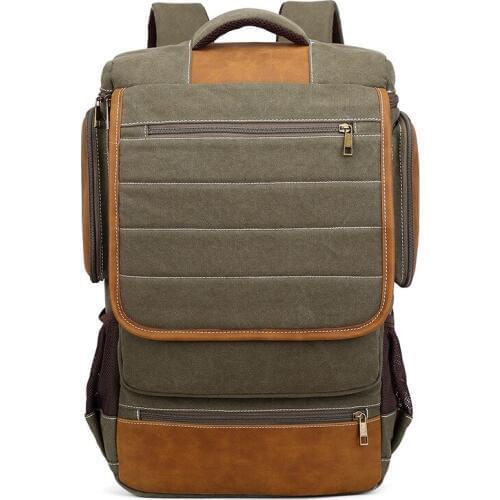 M196 Multifunction Backpack Leather Canvas Men backpack School Bag Military Backpack Women Rucksack Knapsack Bagpack Mochila New