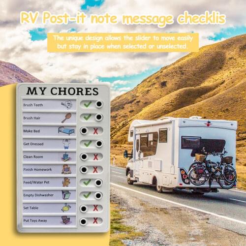 8 x 5 Inch Reusable Detachable Notepad For Rv Family Elderly To-Do List Daily Planner Notepad List Family Flexible Slider