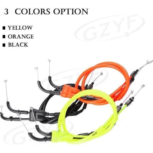 Motorcycle Throttle Cables Accelerator Lines Replacement For Yamaha YZF R6 2006-2016 Pair Steel Wire