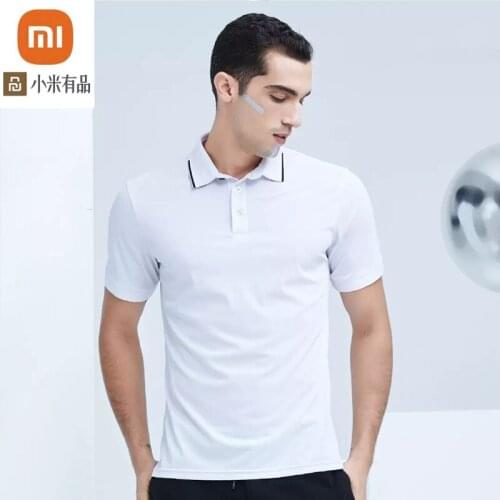 3 color xiaomi youpin mesh breathable cool air conditioning polo shirt mens casual short sleeve high quality