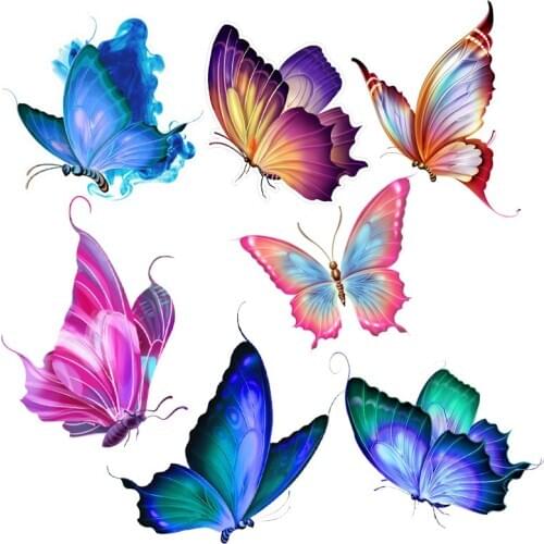 ChienHow Beautiful Cartoons butterfly Car Stickers UV printed PVC Motorcycle Decals Styling Accessories Automobiles