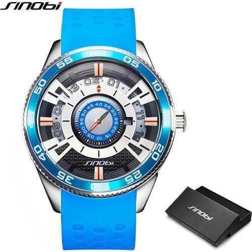 SINOBI Creative Speed Design New Arrival Quartz Watch Mens Fashion Wrist Watches Full Stainless Steel Man Wristwatches relogio