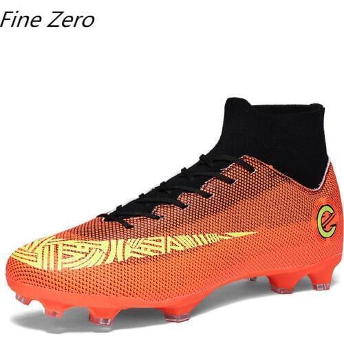 New Trend Adults Mens Outdoor Soccer Cleats Shoes High Top TF/FG Football Boots Training Sports Sneakers Unisex Soccer Shoes