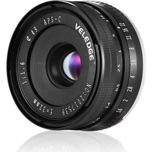 32MM F1.6 aperture manual fixed focus lens suitable for Sony micro single camera A6300 A6400 NEX series