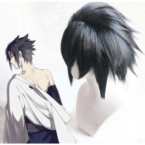 Anime NARUTO Cosplay Wigs Sasuke Uchiha Cosplay Synthetic Wig Hair Halloween Party Cosplay Wig