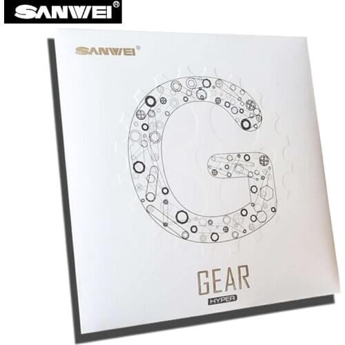 SANWEI GEAR HYPER ITTF Approved table tennis rubber with mid-hole cake sponge powerful half-sticky surface ping pong rubber