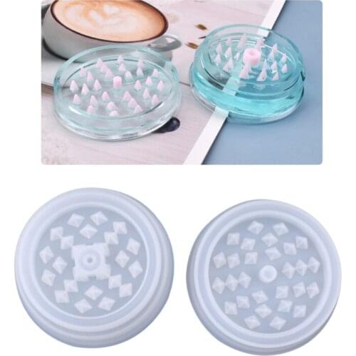 Crystal Epoxy Resin Mold Tobacco Grinder Leaf Herbal Herb Smoke Spice Crusher Silicone Mould DIY Crafts Polymer Clay Making 1XCA