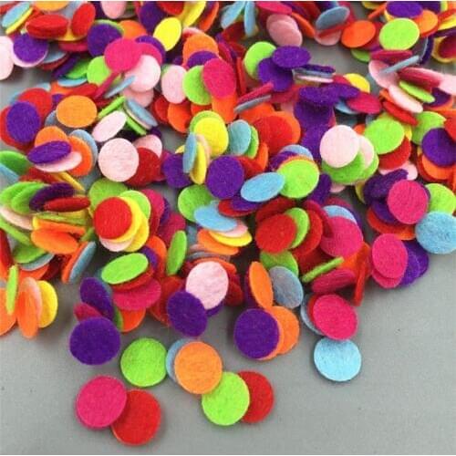 DIY 400PCS MINI Mixed Colors Die Cut Felt Circle Appliques Cardmaking decoration 10mm