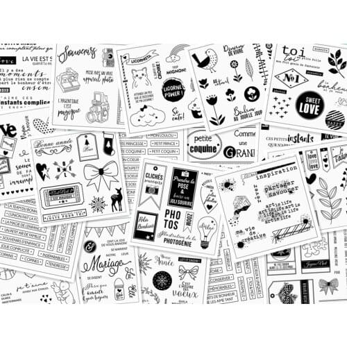 Word Silicone Clear Rubber Stamp DIY Cute Pattern Photo Album PaperCard Decor Asking For Photos