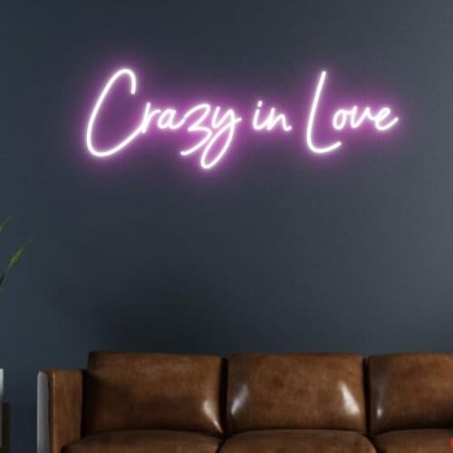 Crazy in Love Wedding Neon Sign Handmade Custom LED Neon Sign,Wedding Light Sign,Neon LED Sign,Neon Lights Custom Neon
