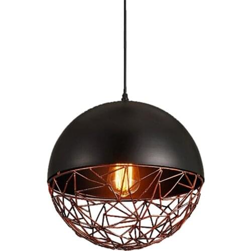 Nordic vintage iron ball pendant lights industrial restaurant loft bar cafe shop living room kitchen hanging lamps lighting