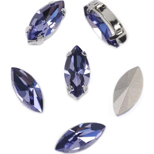 Jewellry Sew On Stones Jewelry Decoration sticke Tanzanite Frame Rhinestone Stones Strass Glass rhinestones for clothing