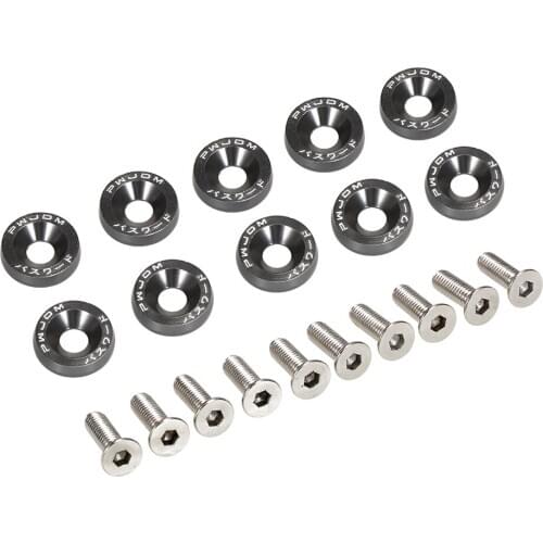 Billet Aluminum Fender Bumper Washer Bolt Engine Bay Dress Up Kit Universal Screw Bolt Car Styling
