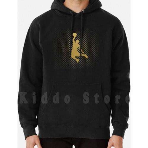 Golden Basketball Player-Gold Basketballer Hoodies Long Sleeve Basketball Sports Fitness Training Stadion
