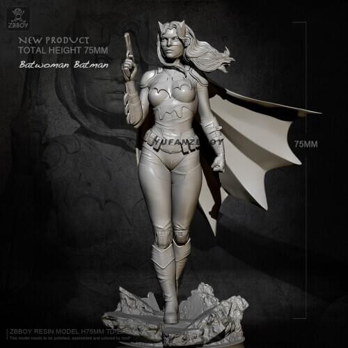 1/24 Resin model kits Batwoman Figure self-assembled TD-2312