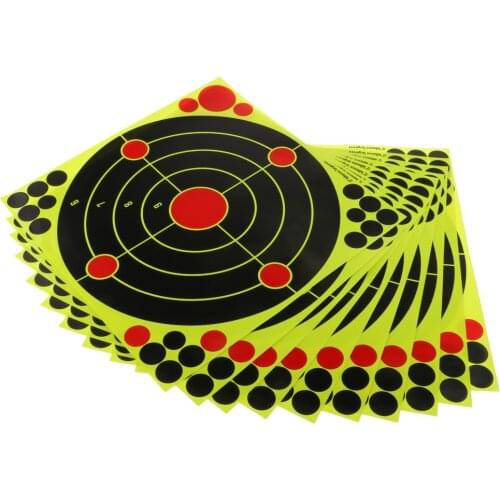 10pcs 12''x12'' Self adhesive Splatter & Reactive Targets for Shooting Archery
