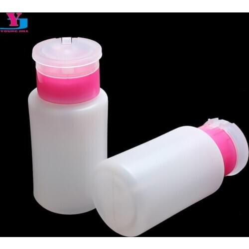 12pcs Wholesale Pink Nail Art Pump Dispenser 150ml UV GEL Polish Remover Cleaner Empty Refillable Bottle Makeup Free Shipping