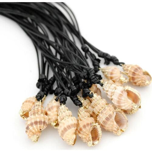 Wholesale Lot 12 pcs fashion Real Ocean Sea Shell Conch pendants necklace Surfing necklace XL75