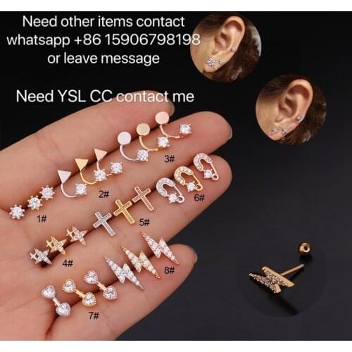 20G Stud Cz Cartilage Earring Tiny Tragus Helix Tragus Earring Piercing Sexy Jewellery