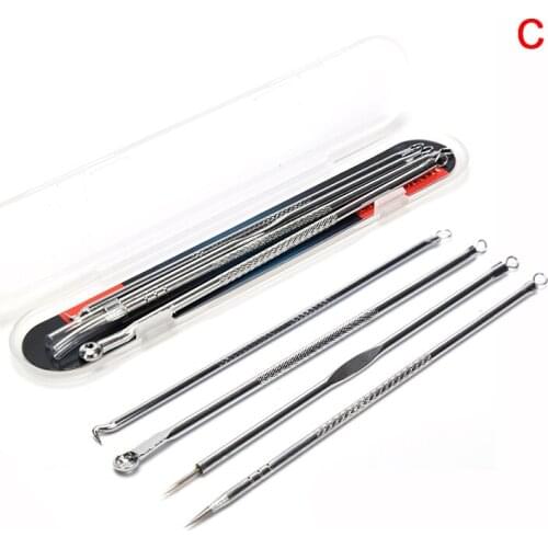 4pcs/set Blackhead Comedone Acne Pimple Blackhead Remover Tool Needles For Face Skin Care Tool Facial Pore Cleaner Spoon
