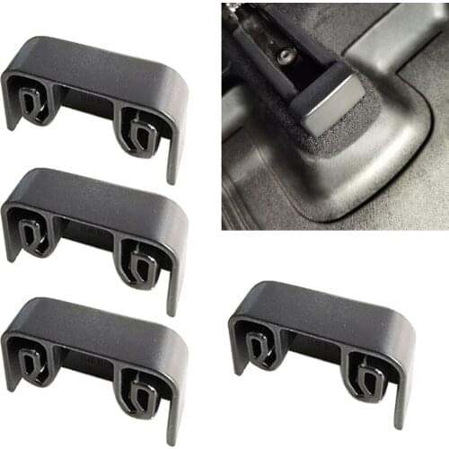 4 Pieces Rear Seat Rails Interior Functional Modification Auto Anti-Kick Plastic Plugs for Tesla Model Y Model 3