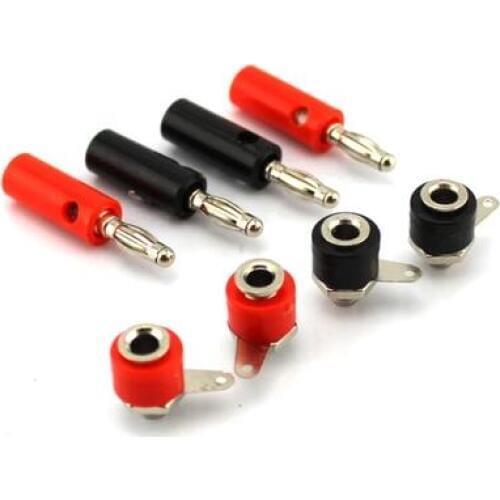5 sets 4mm Banana Panel Socket Test Probe Binding Post Nut Connector