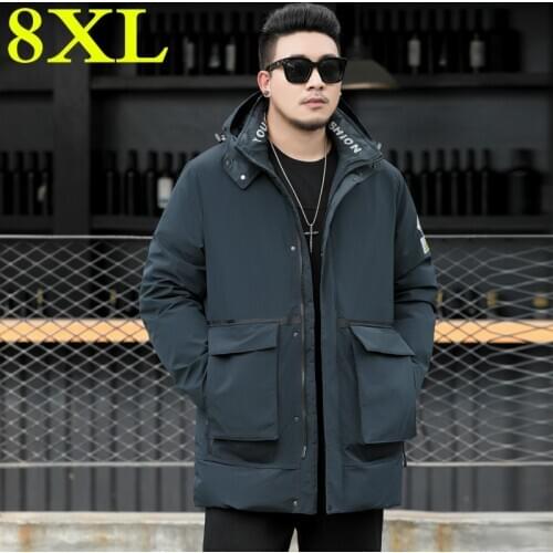 5XL 10XL 8XL 2020 6XL Soft Fabric Mens Jacket Thickening Casual Cotton Jackets Winter Mid-Long Parka Men Brand Clothing