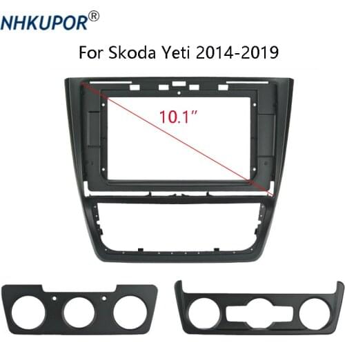 10.1 Inch 2 din Car Radio Fascia For SKODA YETI 2014-2017 Dashboard Panel Mount Holder Installation Auto DVD In-dash Frame Kit