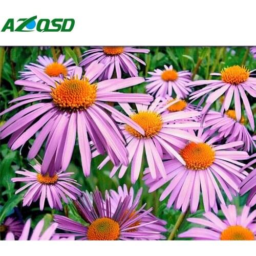 AZQSD Diamond Painting Kits Full Drill Daisy 5d Diy Diamond Embroidery Flower Gift Rhinestones Home Decor Cross Stitch Kits