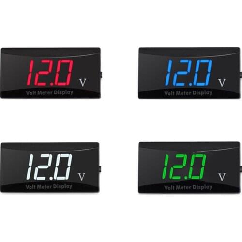12V Digital LED Display Voltmeter Voltage Gauge Panel Meter Fit for Cruise Car
