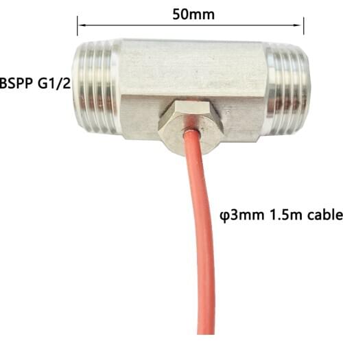 150cm PT100 Temperature Sensor 3 Wires with Silicone Gel Coated Probe M8 on Nipple G1/2" 0-180 centigrade iSentrol