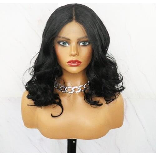 Beautiful Diary Short Bob Wigs 13x4inch Futura Hair Black Wigs For Black Women Heat Resistant Synthetic Lace Front Wigs