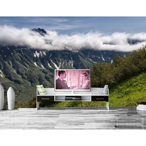 Mountains Shrubs Clouds Nature wallpapers,restaurant living room tv sofa wall bedroom 3d wall murals wallpaper papel de parede