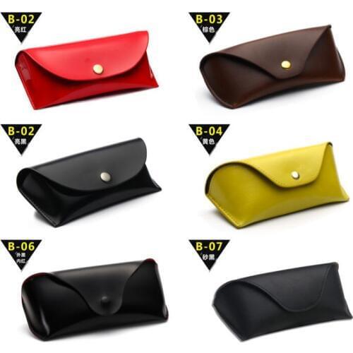 Portable Glasses Case Magnetic Retro Leather Fold-able Glasses Box For Eyeglass oversize Sunglasses Men Women Storage Holder Bag