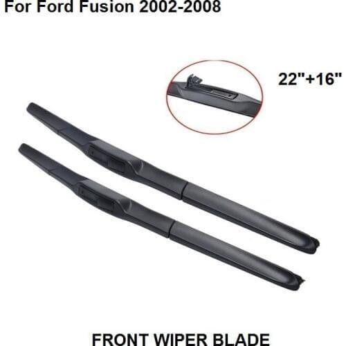 Wiper Blade For Ford Fusion 2002-2008 22"+16" high quality Windscreen Natural Rubber Car Accessories