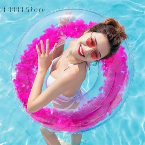 Blue Pink Inflatable Swimming Ring Adult Swimming Laps Floating Ring Swimming Pool Beach Party Toy Kid