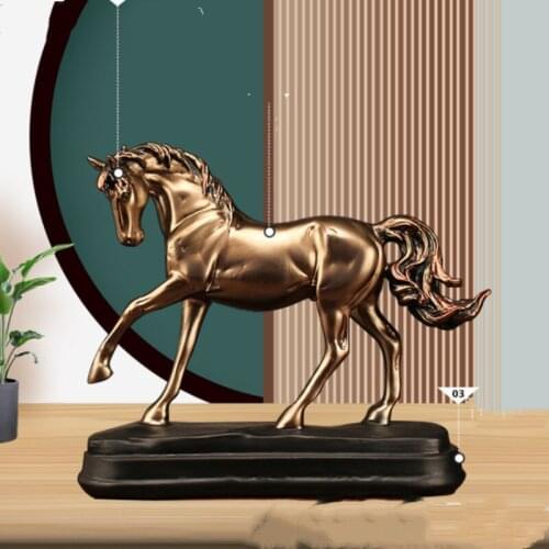 Home decoration resin horse ornaments office living room decoration accessories resin horse Christmas gifts home decorations
