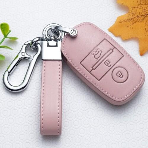 Funny Leather Car Key Cover Case Key Shell Protector Covers for KIA KX3 KX5 Fcrte K5 K4 K3 K2 Sportage Car Interior Accessories