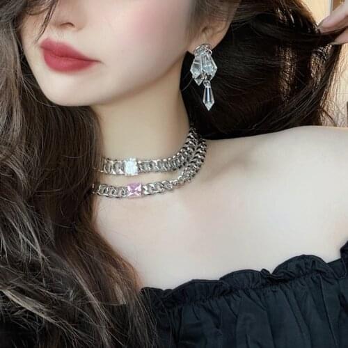 Palace Style Fashion Design 925 Sterling Silver Geometric Crystal Dangle Earrings for Women Wedding Trend Jewelry Accessories